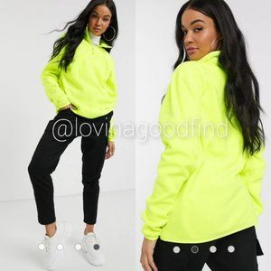 The North Face Neon Yellow Fleece Running EUC sz XL Like new!